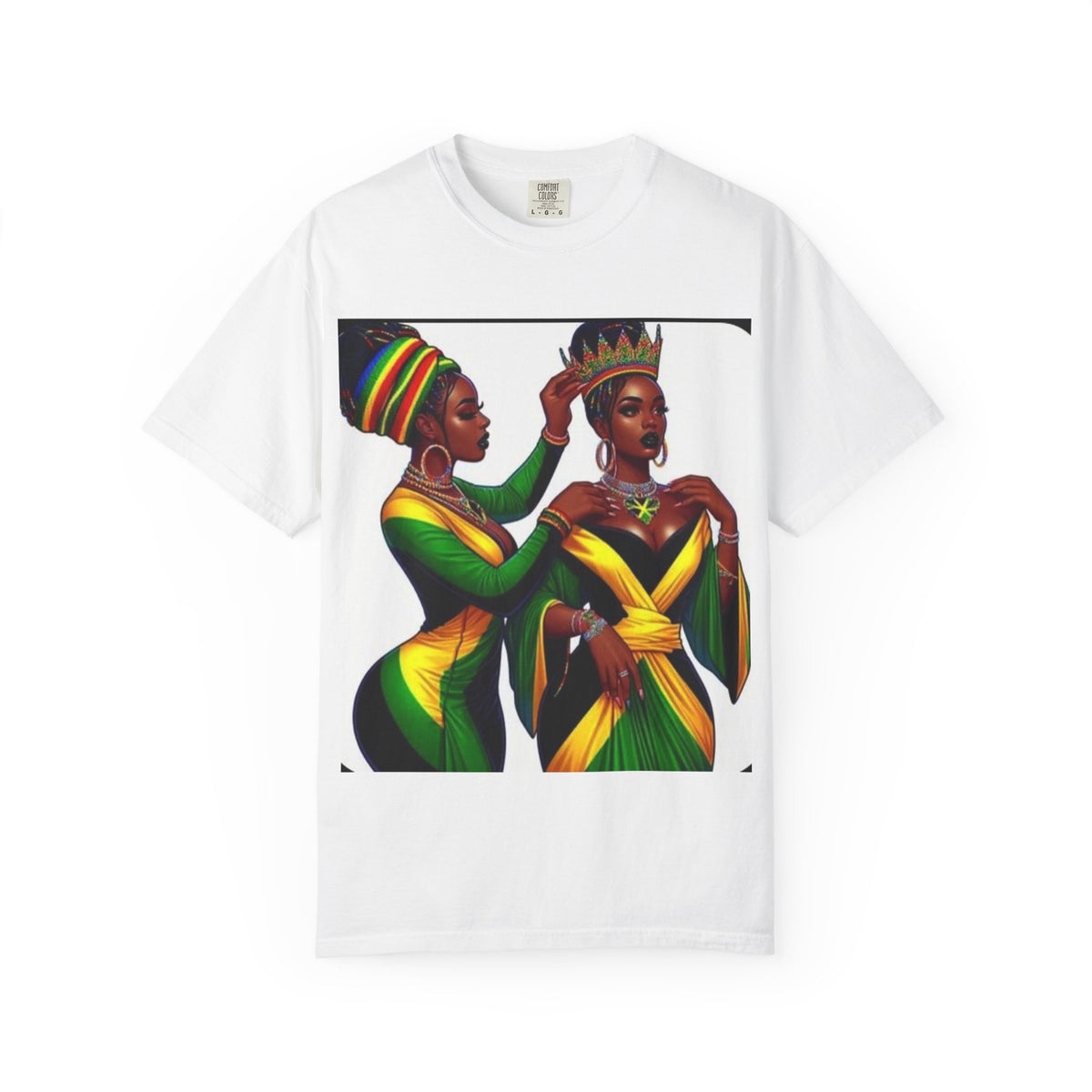 T-Shirt — Regal Sisters Afrocentric Illustration (Crown & Crowned)
