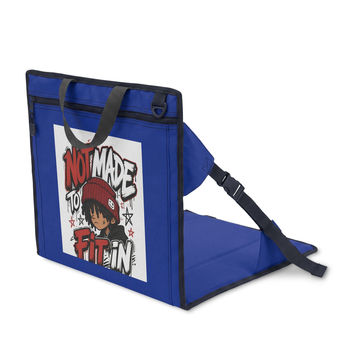 Not Made To Fit In Stadium Seat Cushion — Portable Foldable Bleacher Seat with Backrest