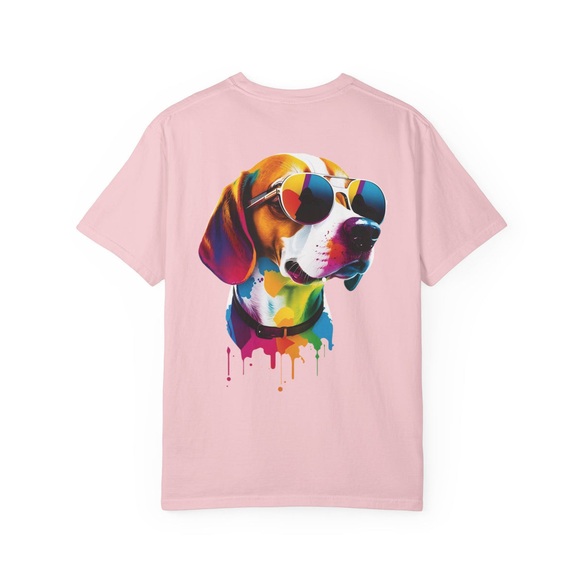 Colorful Dog With Sunglasses T-Shirt — Vibrant Beagle Art Tee