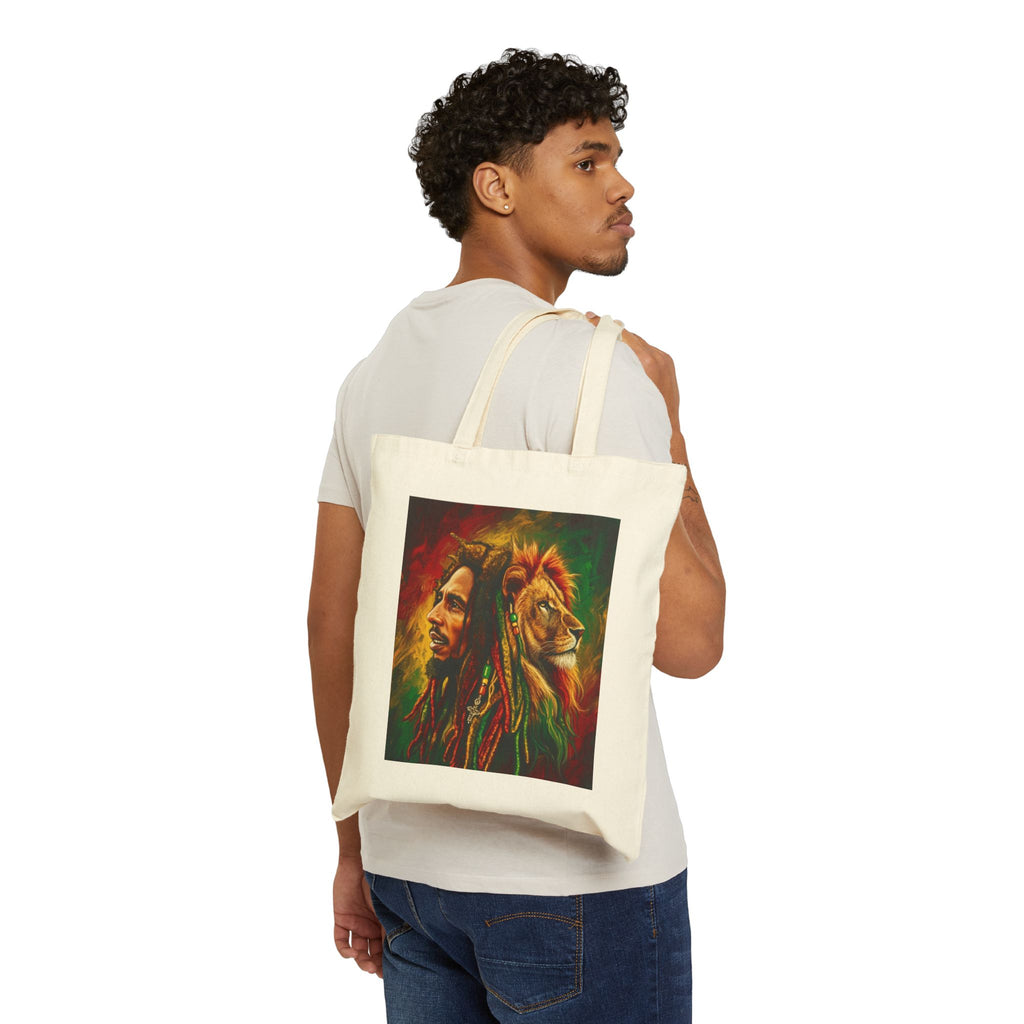 Rasta Lion Tote — Canvas Grocery & Everyday Bag