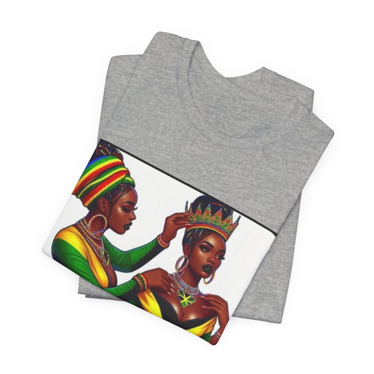 Queen Crown T-Shirt — Black Royalty Afrocentric Art Tee