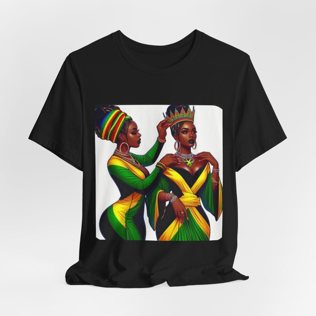 Queen Crown T-Shirt — Black Royalty Afrocentric Art Tee