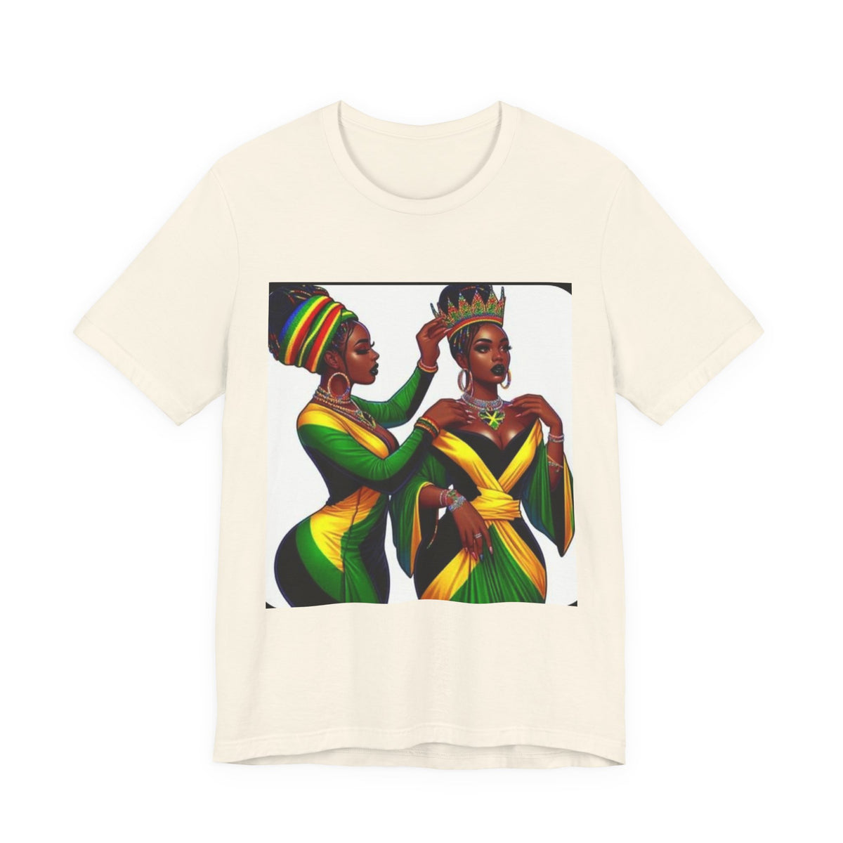 Queen Crown T-Shirt — Black Royalty Afrocentric Art Tee