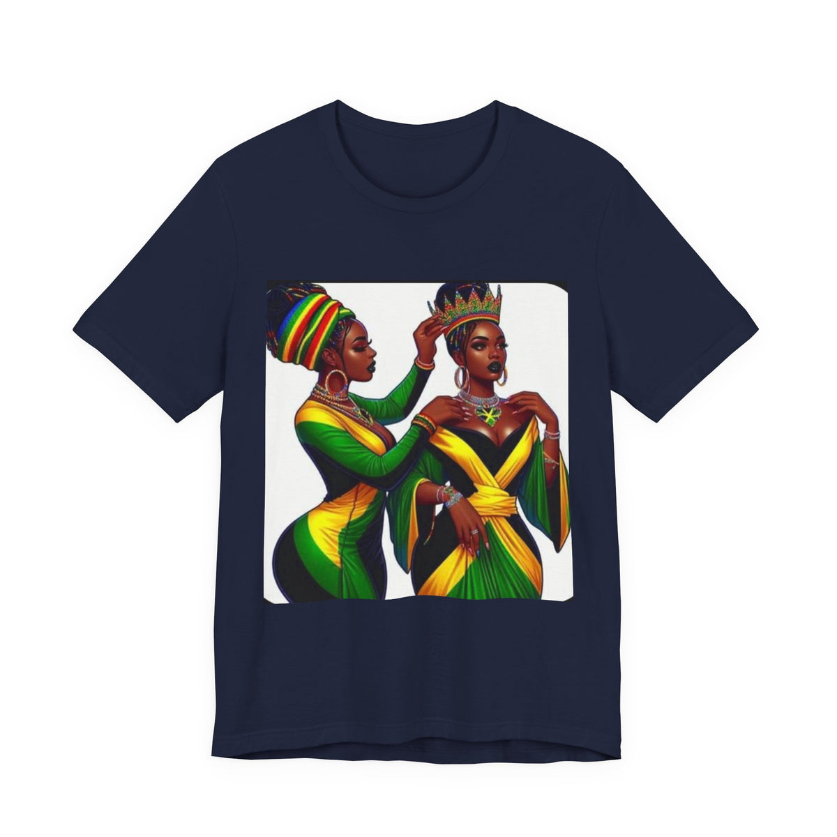 Queen Crown T-Shirt — Black Royalty Afrocentric Art Tee
