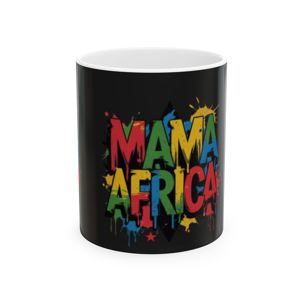 Mama Africa Ceramic Mug — Colorful Afrocentric Pride Coffee Cup (11oz & 15oz)