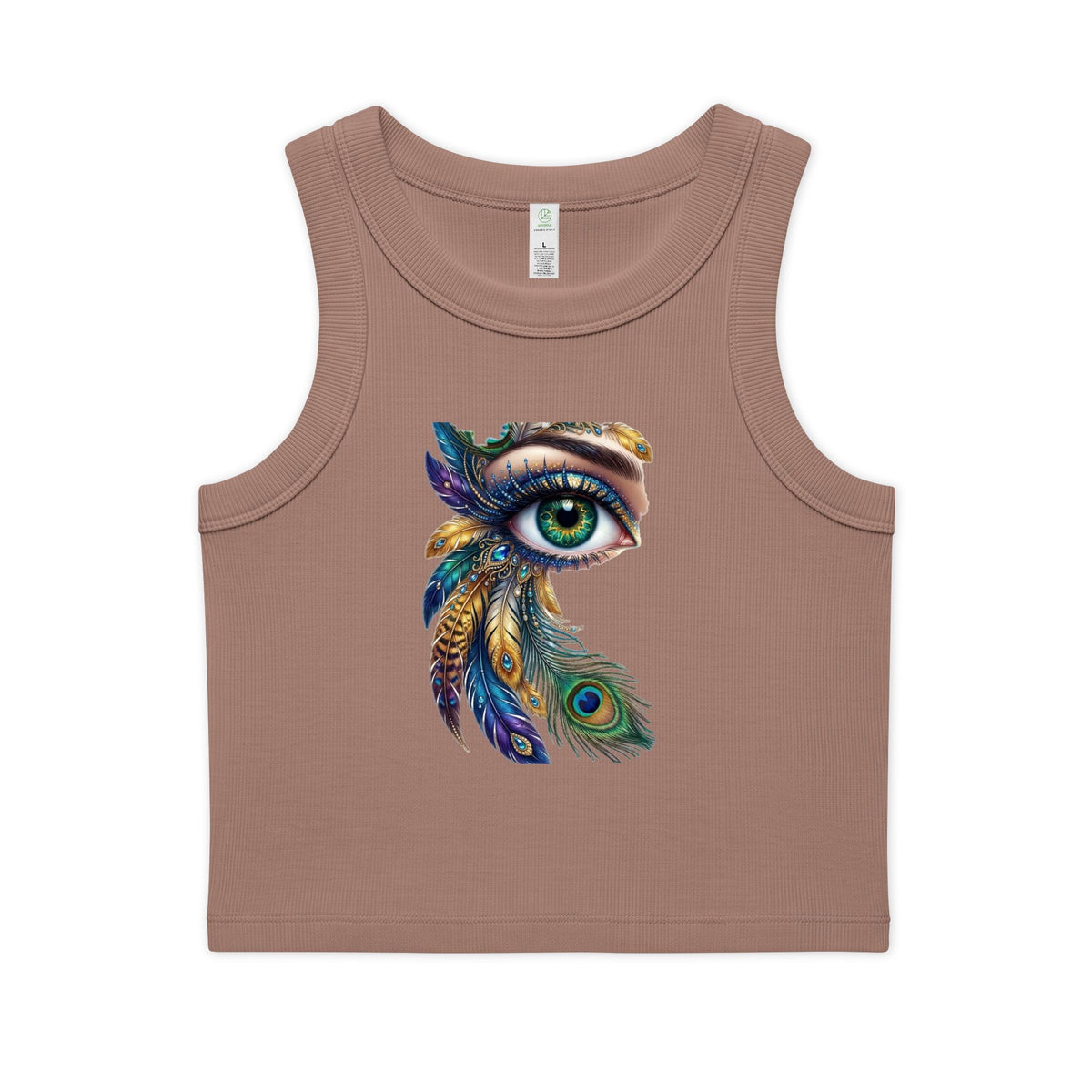 Peacock Eye Rib Crop Tank