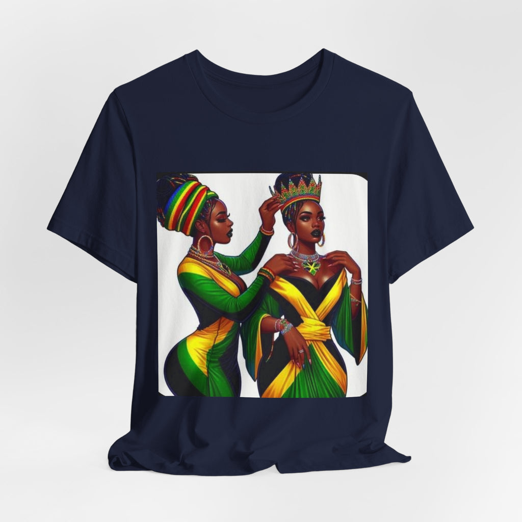Queen Crown T-Shirt — Black Royalty Afrocentric Art Tee