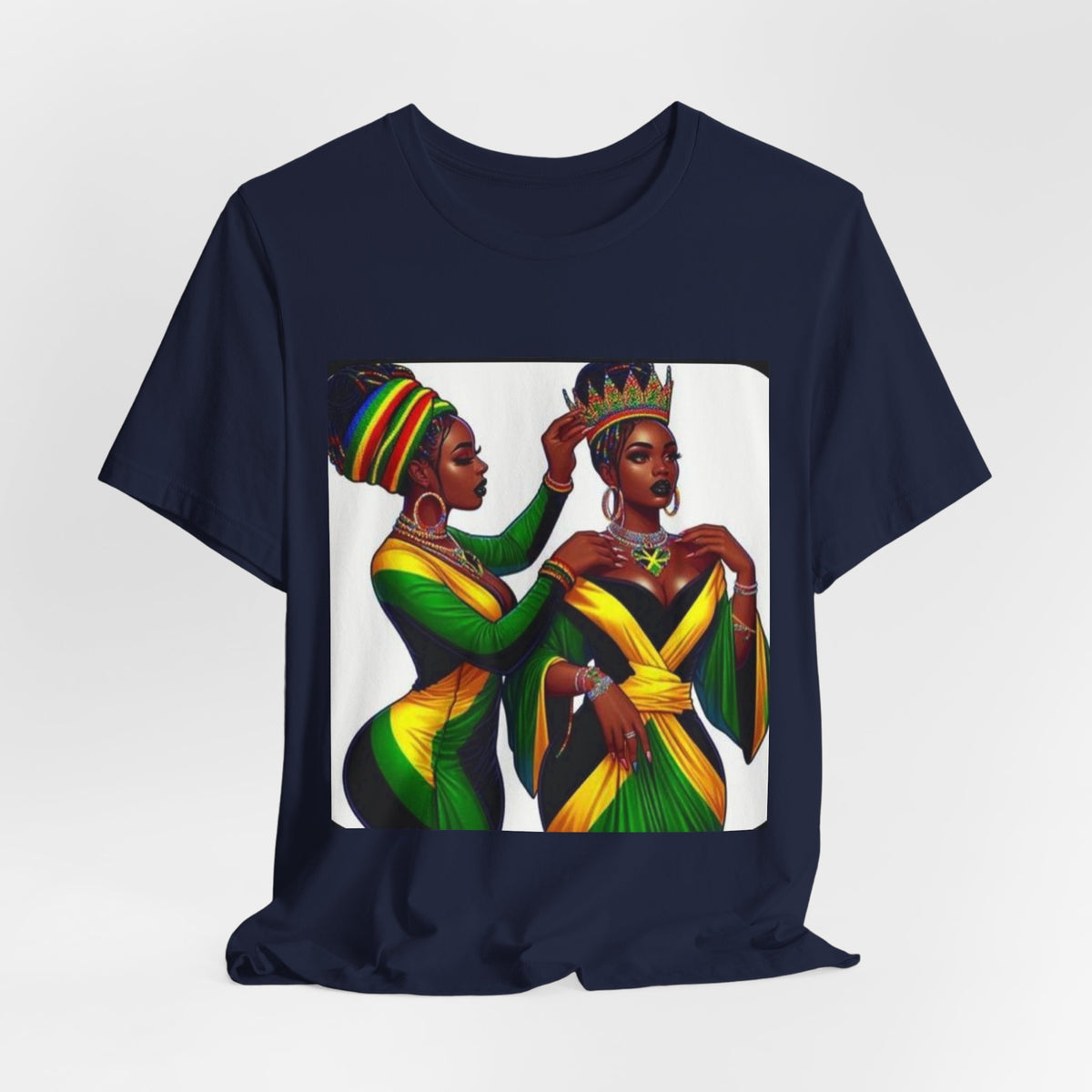 Queen Crown T-Shirt — Black Royalty Afrocentric Art Tee