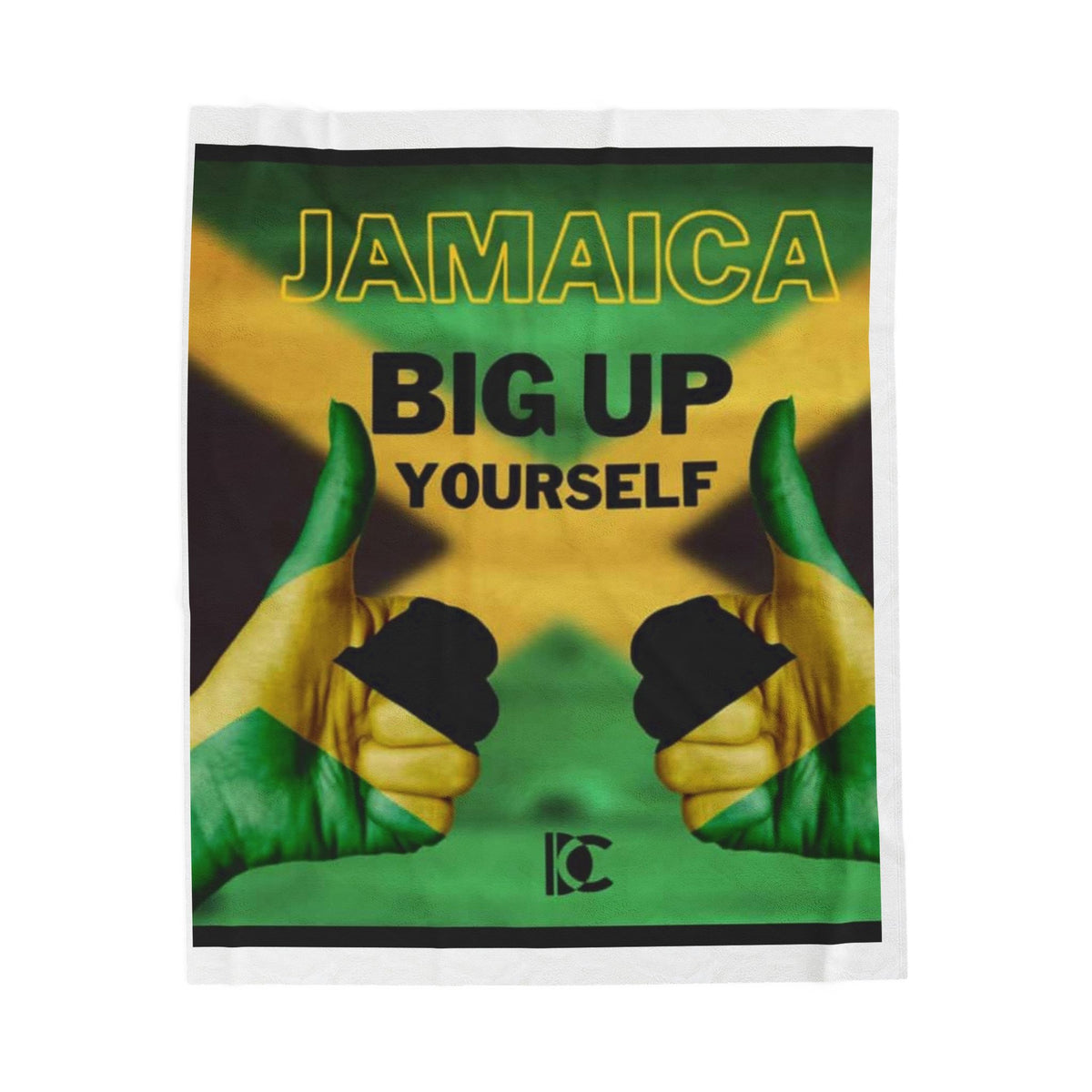 Jamaica 'Big Up Yourself' Velveteen Plush Blanket