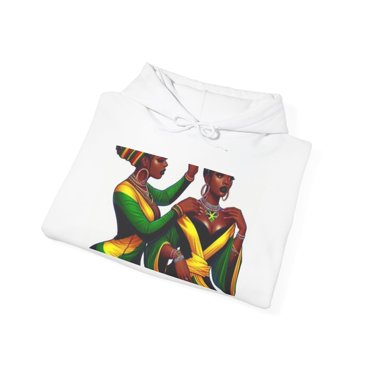 African Sisters Illustration Hoodie — Afrocentric Art Pullover
