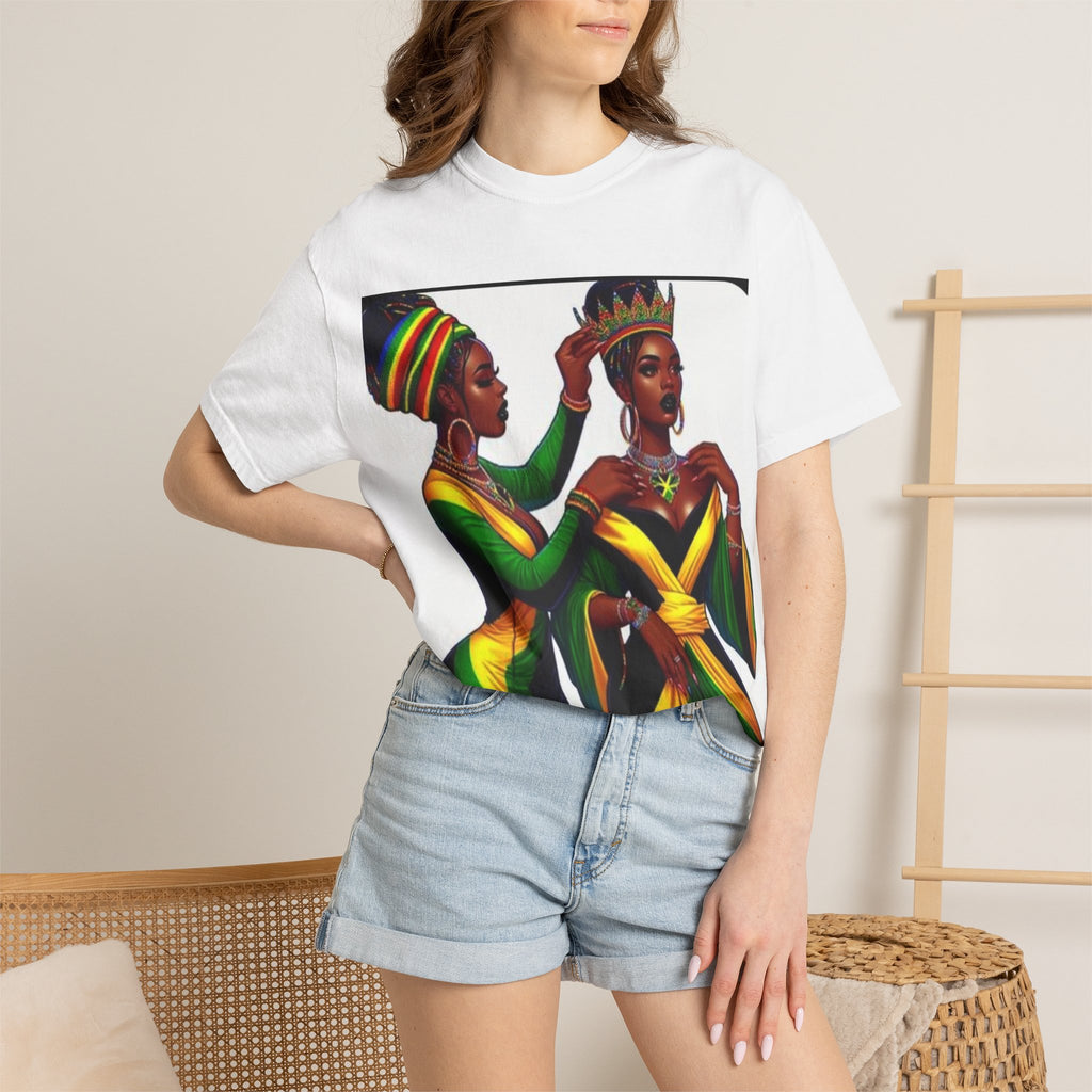 T-Shirt — Regal Sisters Afrocentric Illustration (Crown & Crowned)