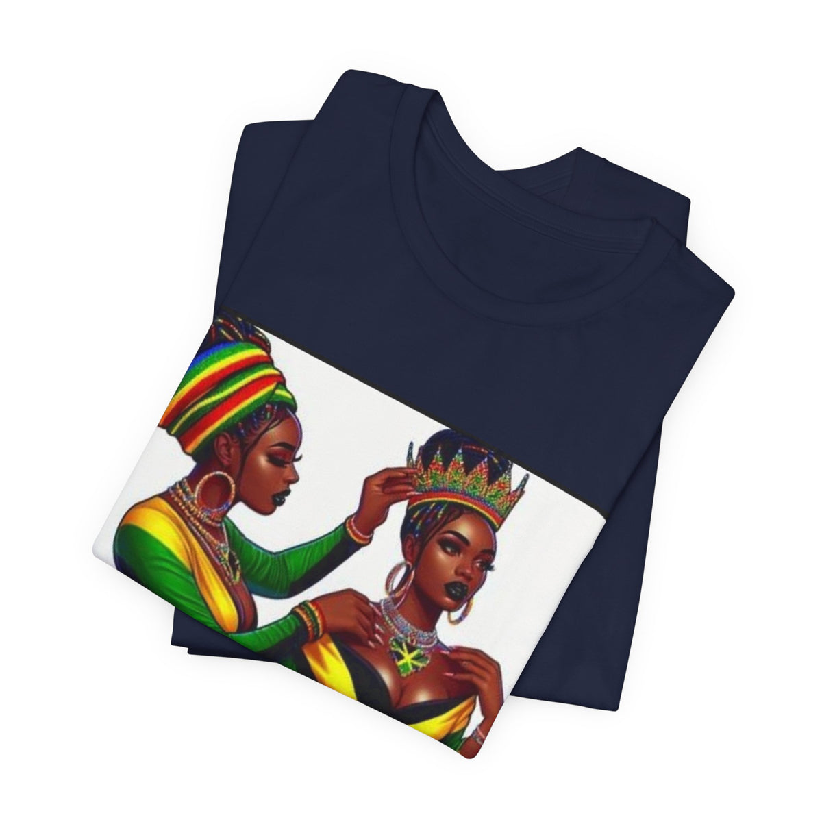 Queen Crown T-Shirt — Black Royalty Afrocentric Art Tee