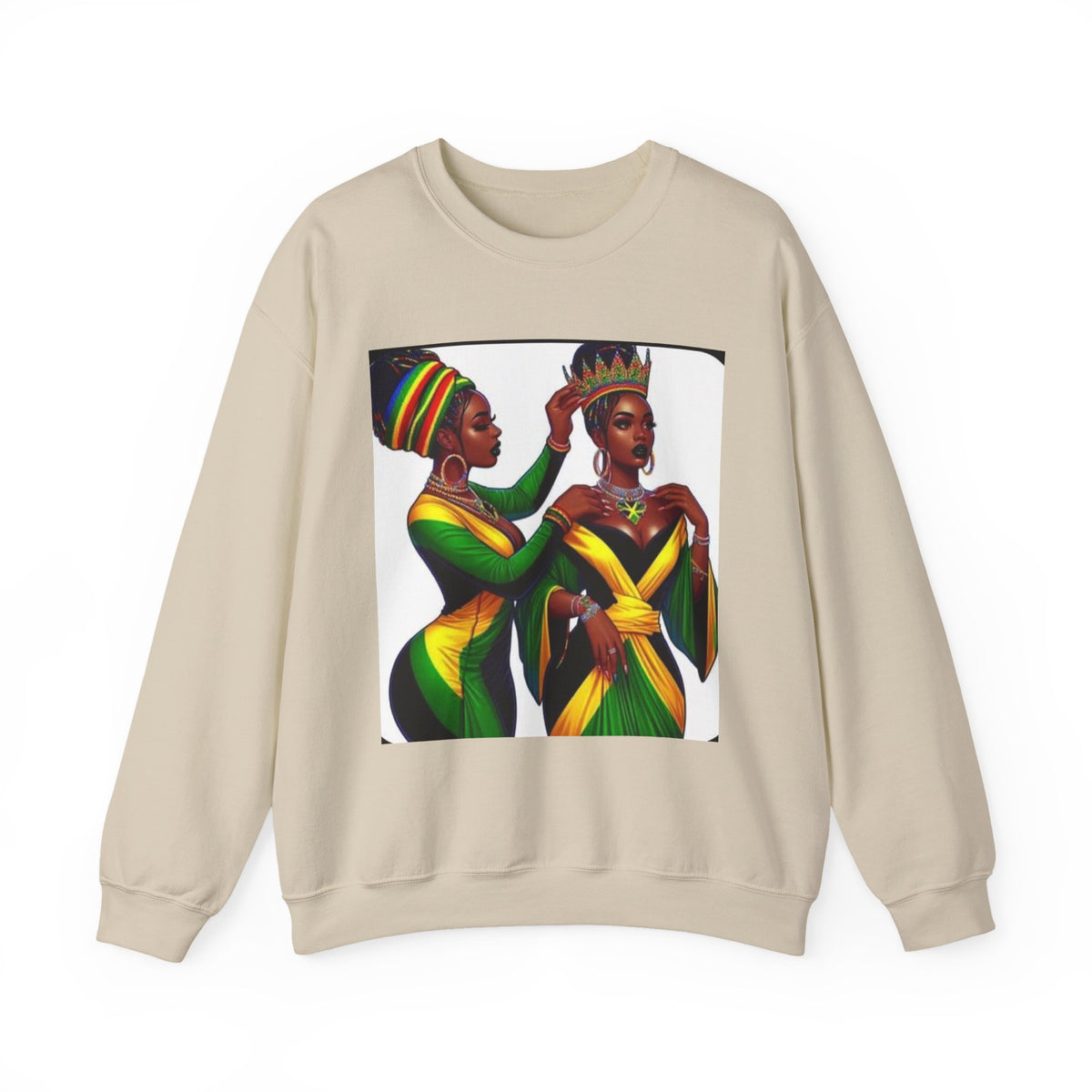 African Queens Crewneck Sweatshirt — Regal Sisterhood Graphic