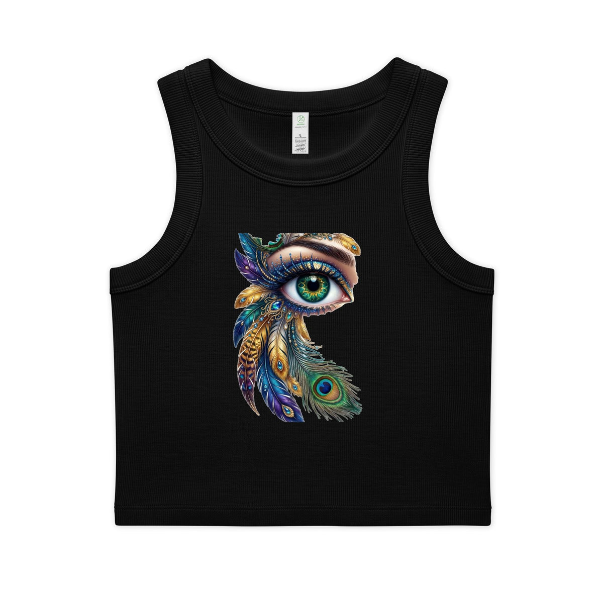 Peacock Eye Rib Crop Tank