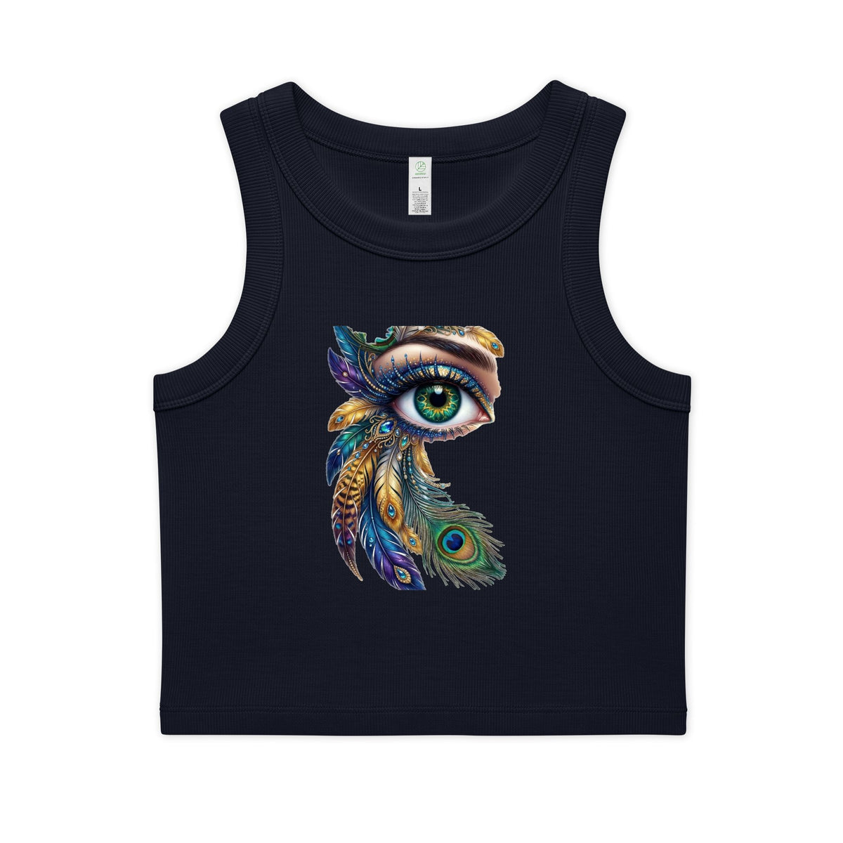 Peacock Eye Rib Crop Tank