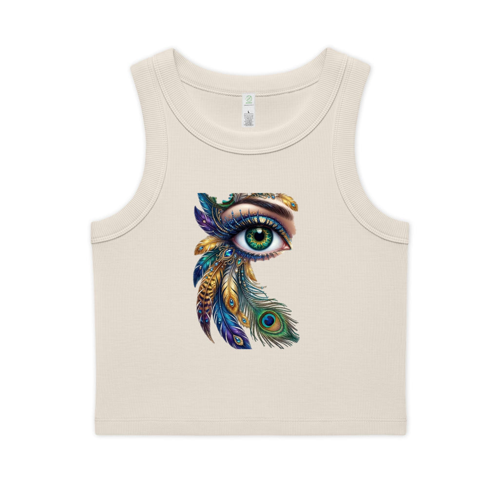 Peacock Eye Rib Crop Tank