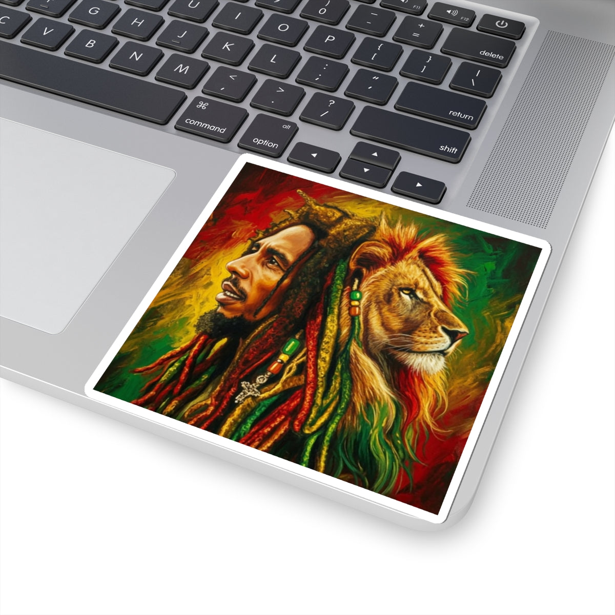Rasta Lion Kiss-Cut Sticker – Reggae Dreadlocks Art Decal