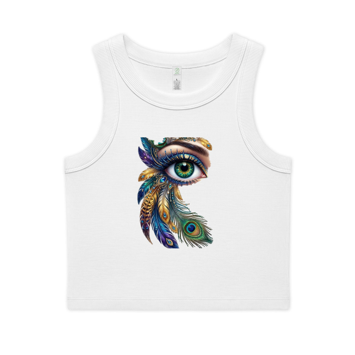 Peacock Eye Rib Crop Tank