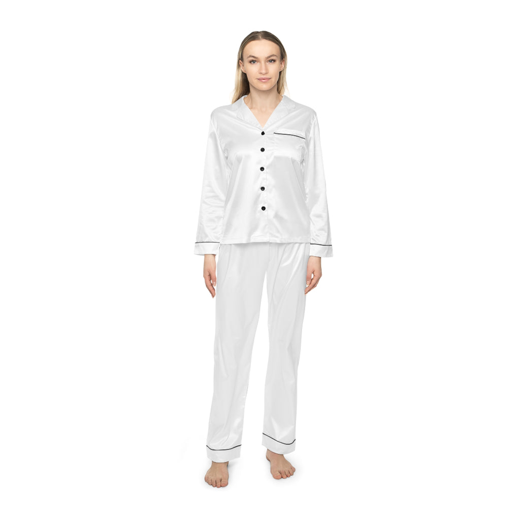 Satin Pajamas — "My Bed Is Calling and I Must Go" Women's Sleep Set