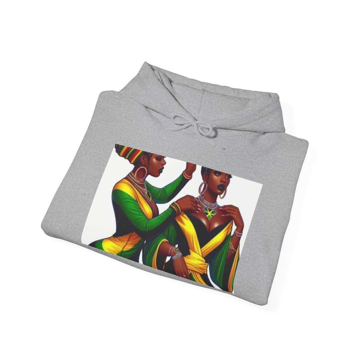 African Sisters Illustration Hoodie — Afrocentric Art Pullover