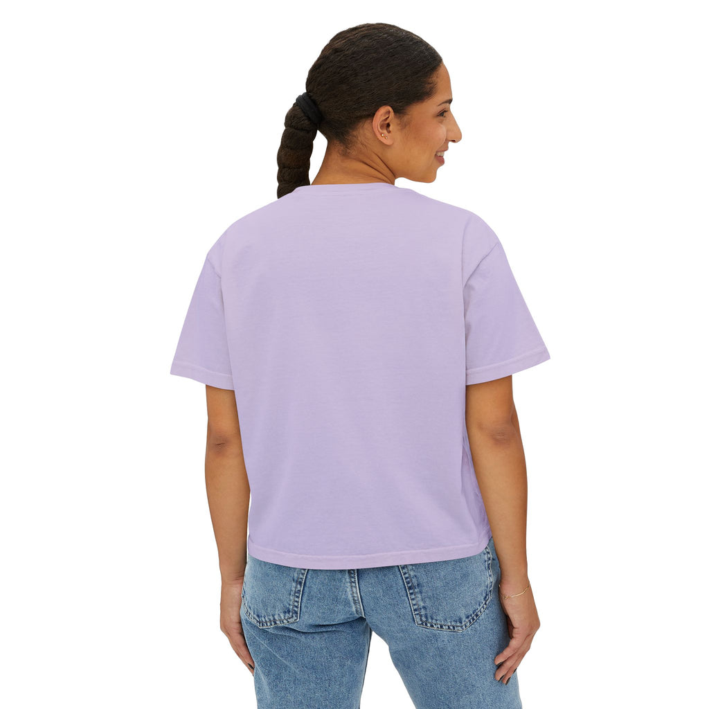 One Degree Hotter Graduation Boxy Tee — Women's Grad Cap & Diploma Celebration Shirt