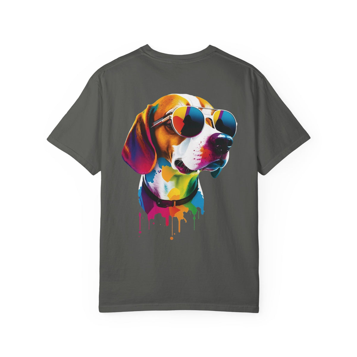 Colorful Dog With Sunglasses T-Shirt — Vibrant Beagle Art Tee