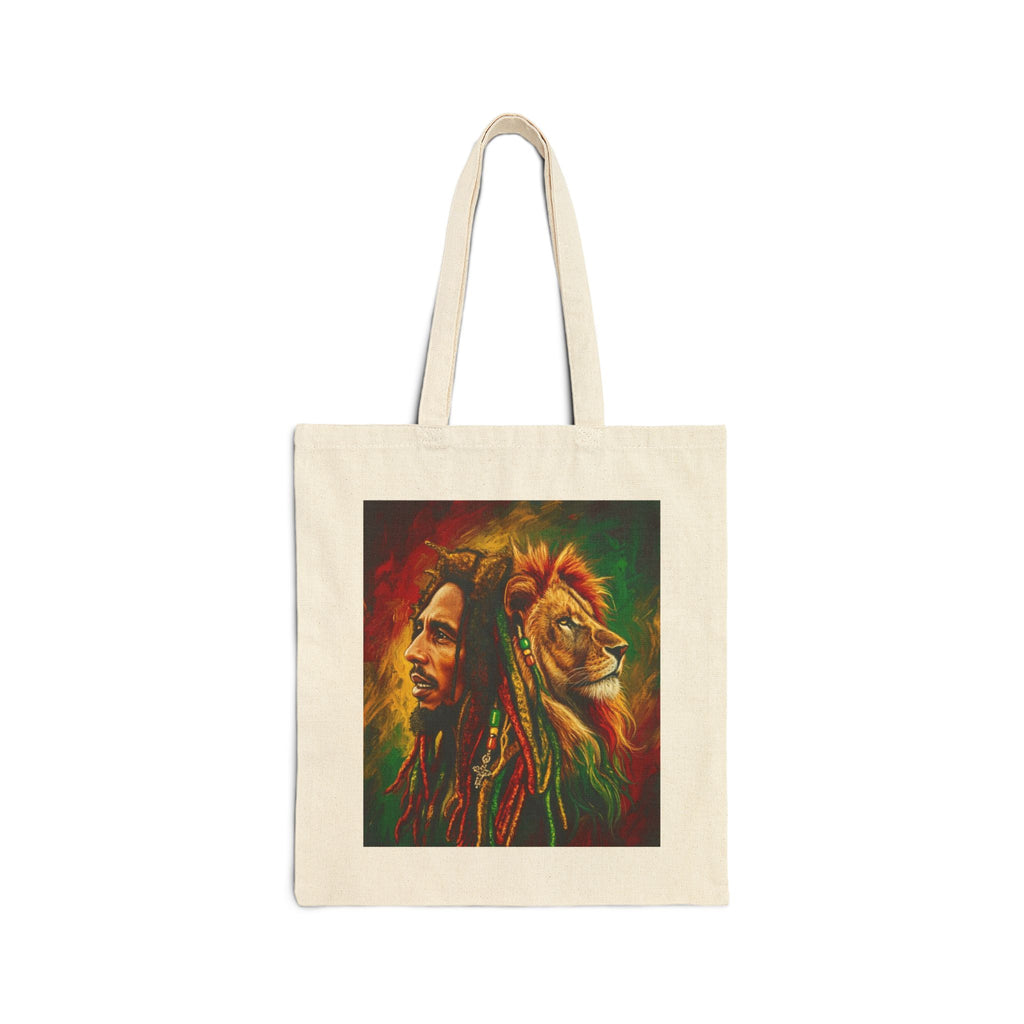 Rasta Lion Tote — Canvas Grocery & Everyday Bag