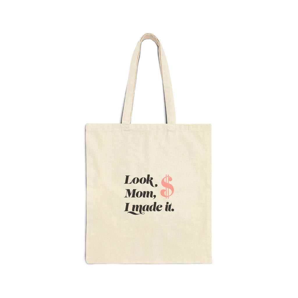 Look, Mom I Made It Tote Bag — Feminine Celebration Canvas Shopper