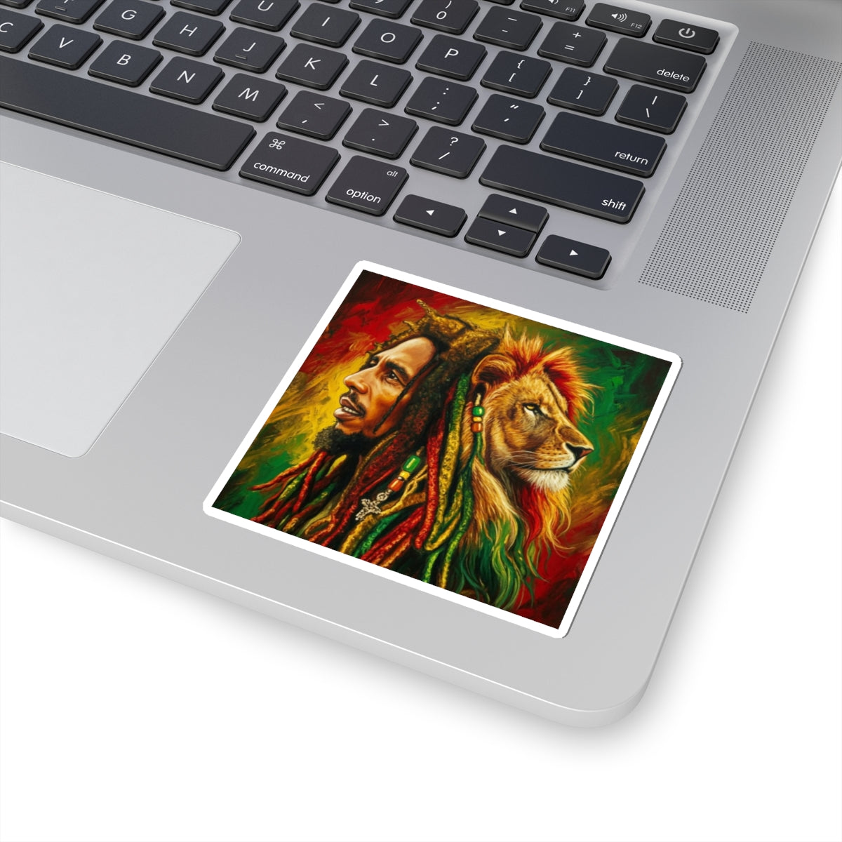Rasta Lion Kiss-Cut Sticker – Reggae Dreadlocks Art Decal