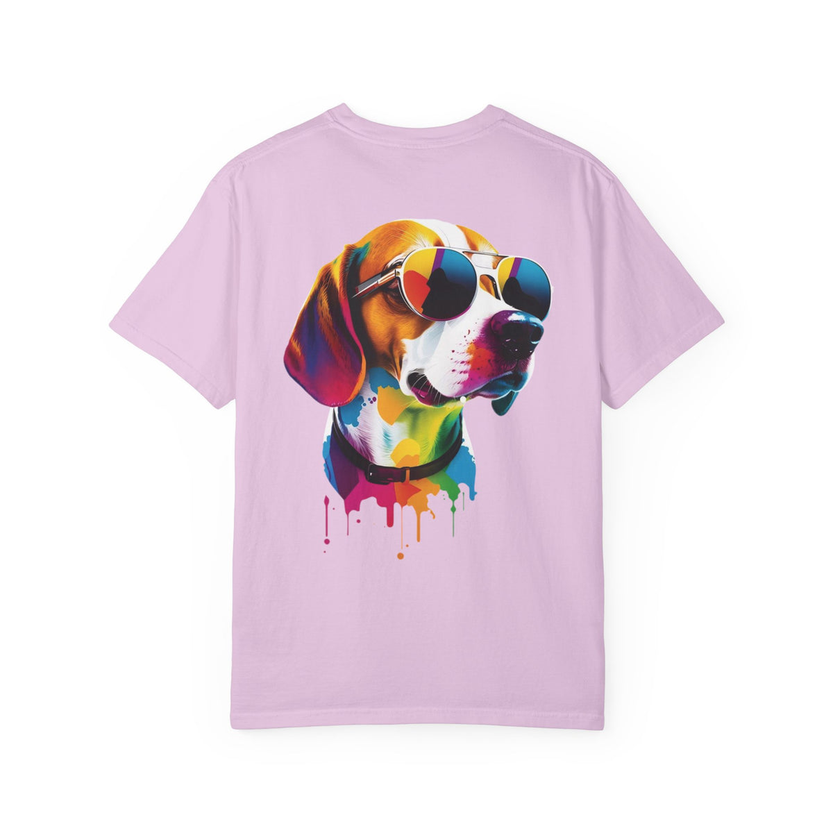 Colorful Dog With Sunglasses T-Shirt — Vibrant Beagle Art Tee