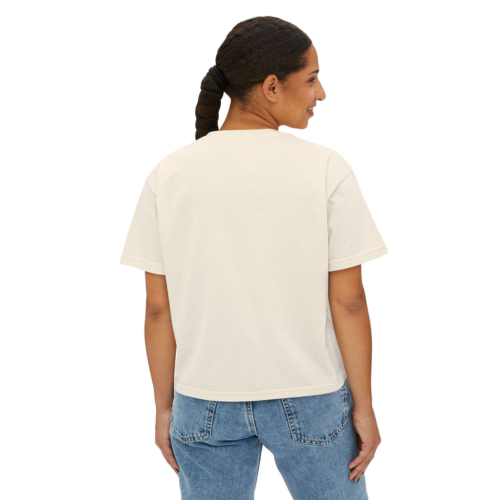 One Degree Hotter Graduation Boxy Tee — Women's Grad Cap & Diploma Celebration Shirt