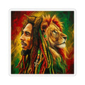 Rasta Lion Kiss-Cut Sticker – Reggae Dreadlocks Art Decal