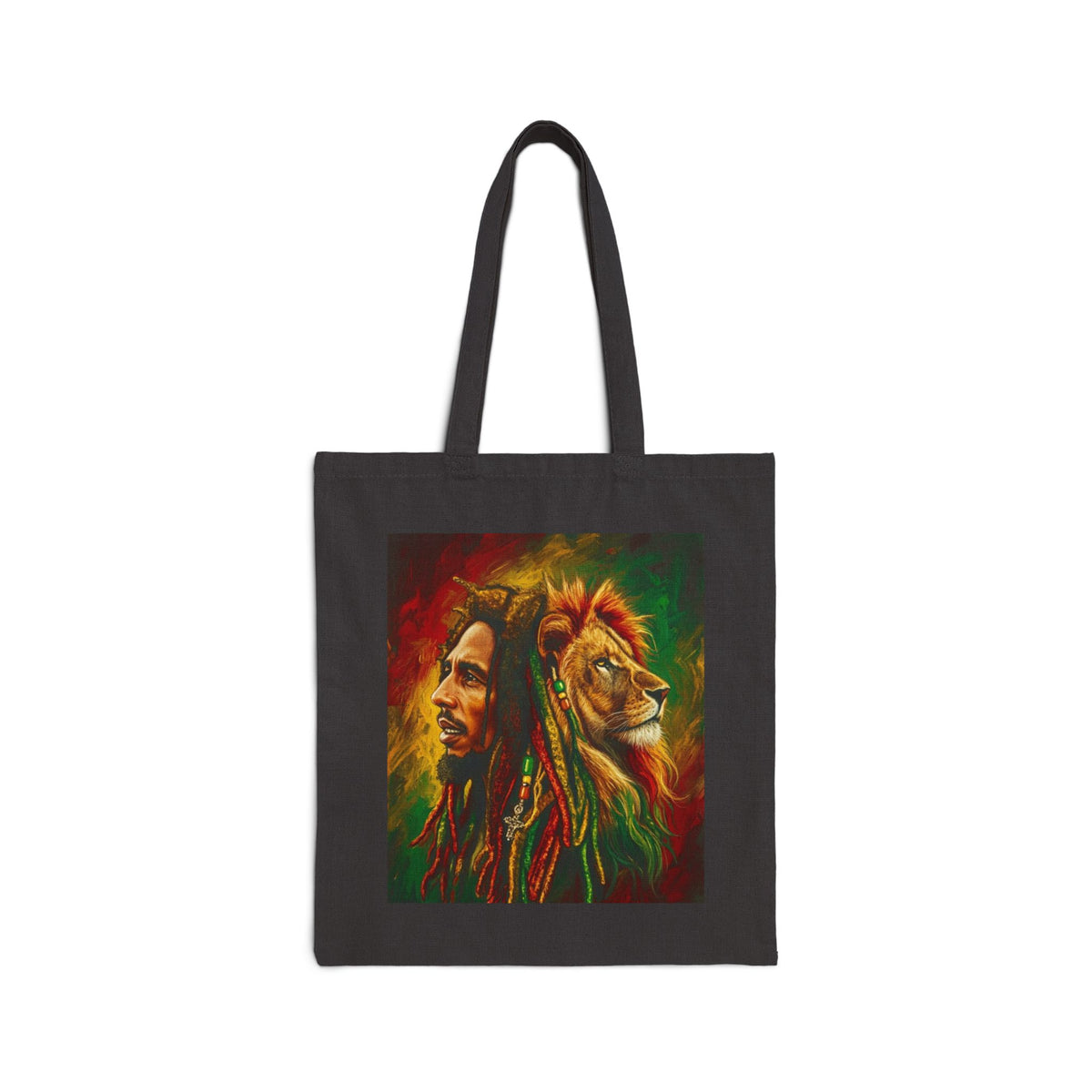 Rasta Lion Tote — Canvas Grocery & Everyday Bag