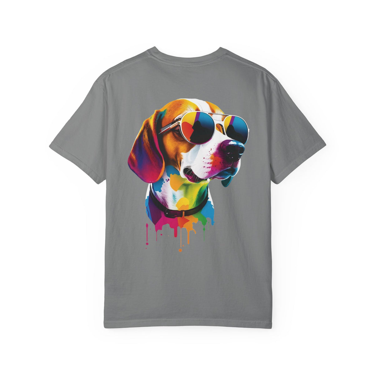 Colorful Dog With Sunglasses T-Shirt — Vibrant Beagle Art Tee