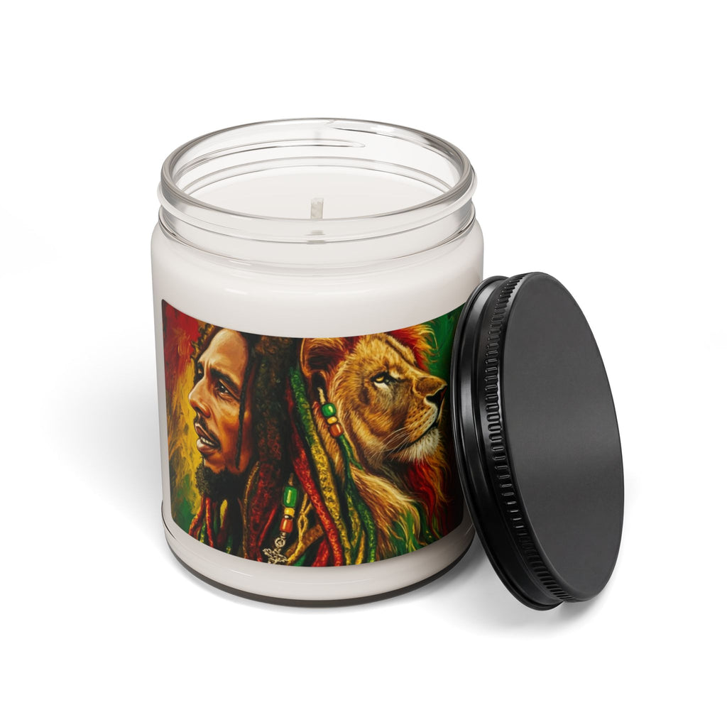 9oz Soy Candle — Rasta Lion Artwork Scented Candle