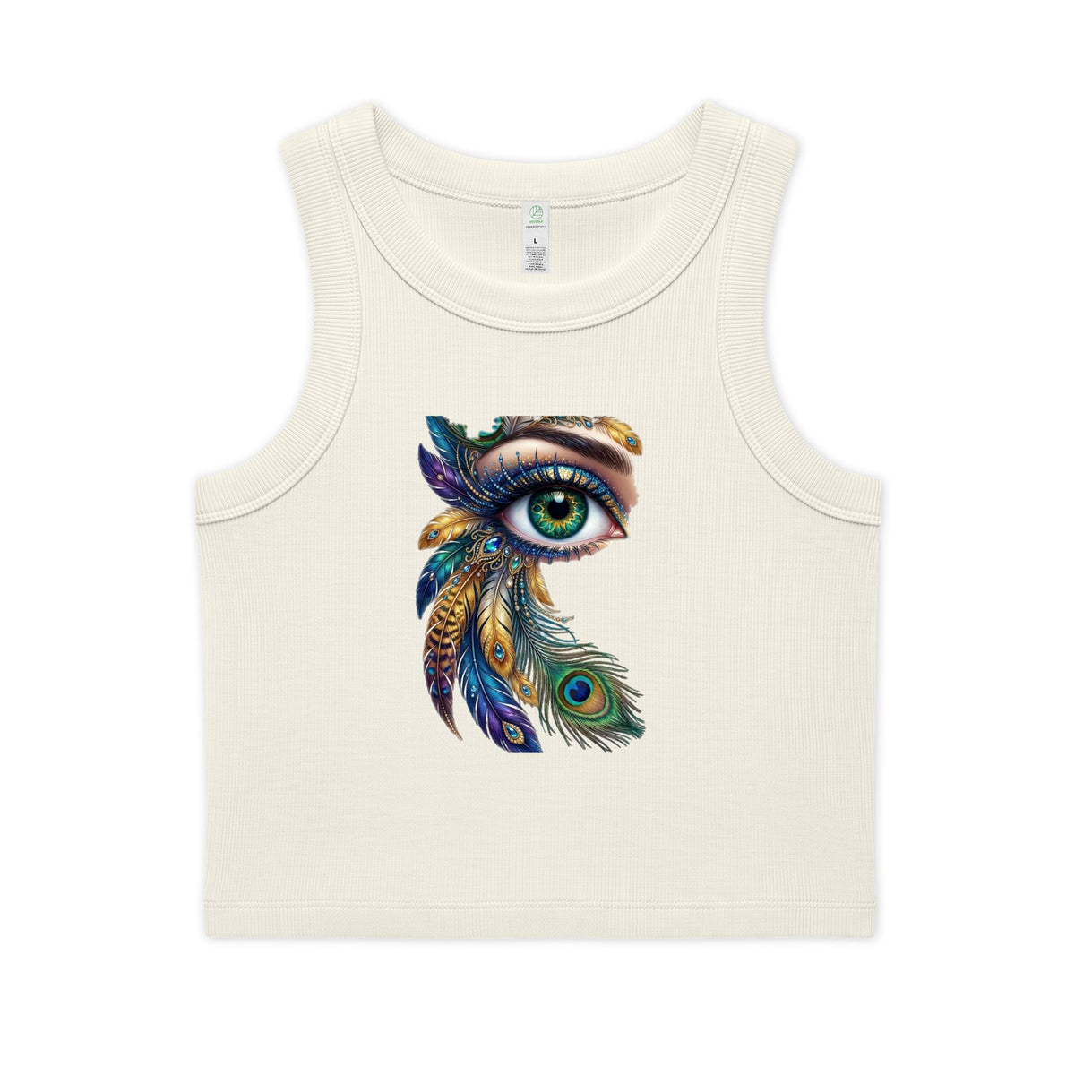 Peacock Eye Rib Crop Tank