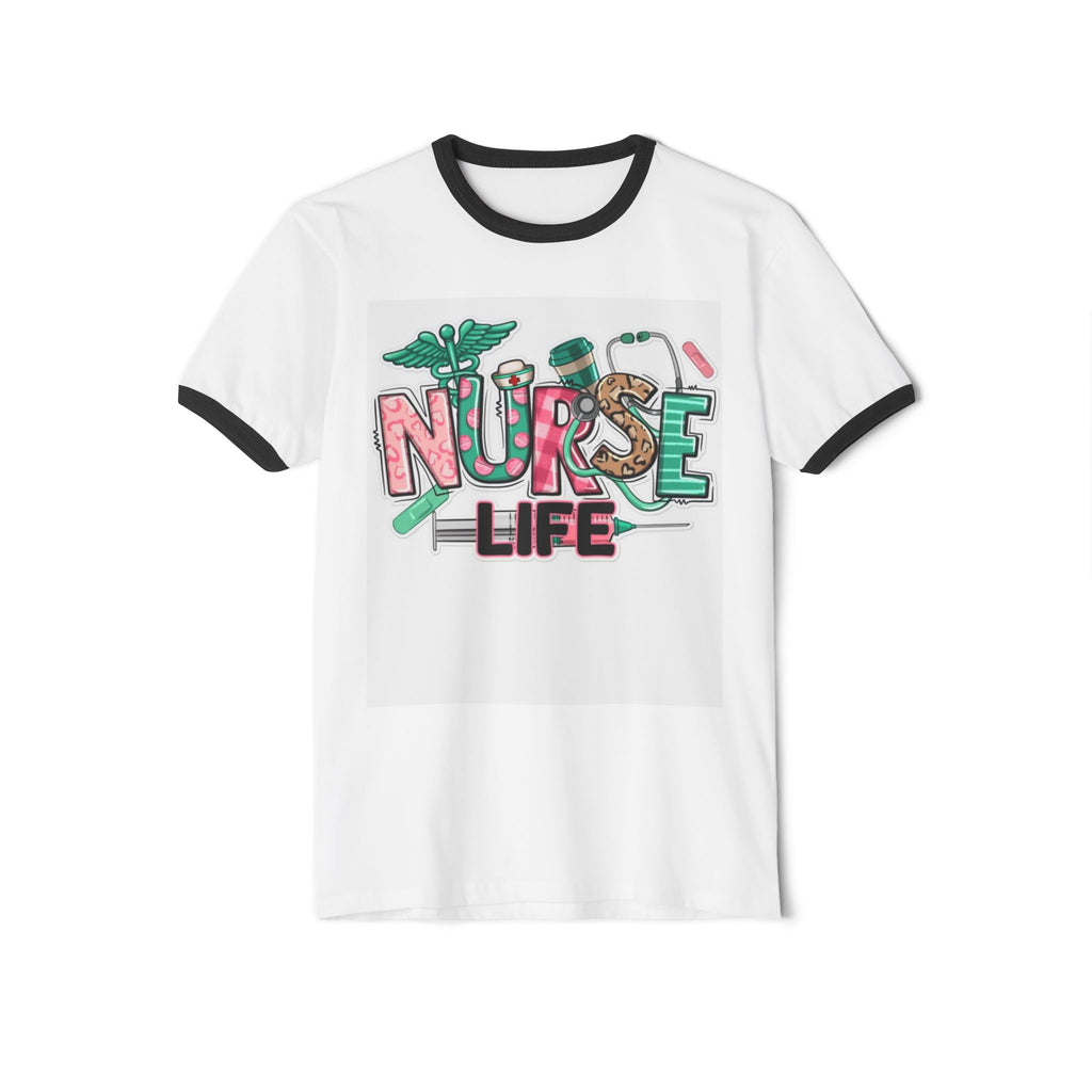 Nurse Life Ringer T-Shirt — Cute Medical Scrubs-Inspired Tee for Nurses