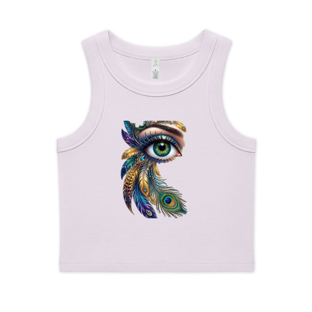 Peacock Eye Rib Crop Tank