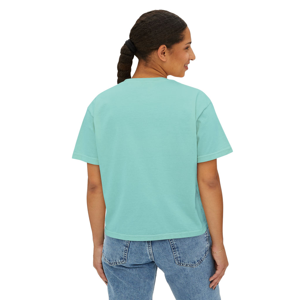 One Degree Hotter Graduation Boxy Tee — Women's Grad Cap & Diploma Celebration Shirt