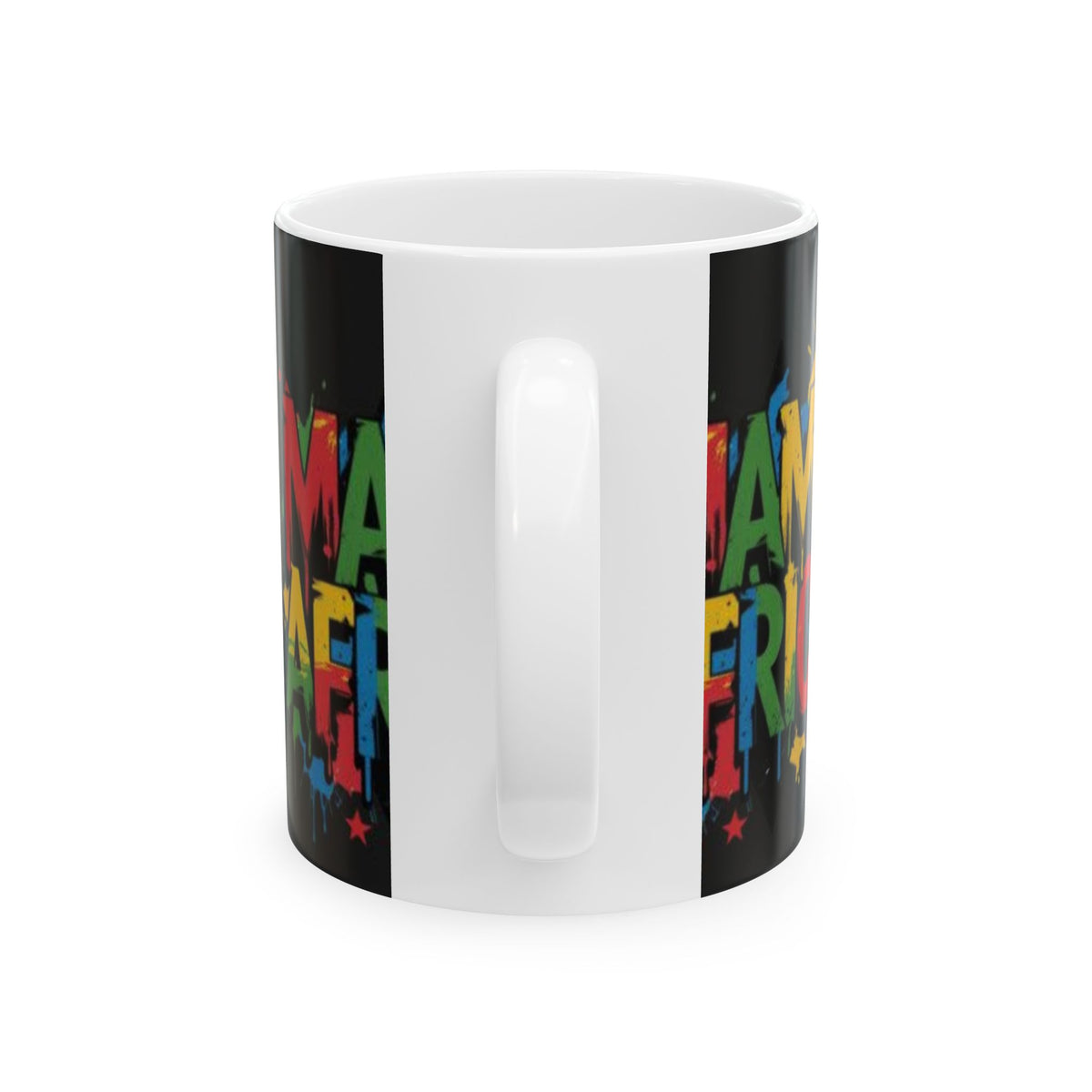Mama Africa Ceramic Mug — Colorful Afrocentric Pride Coffee Cup (11oz & 15oz)