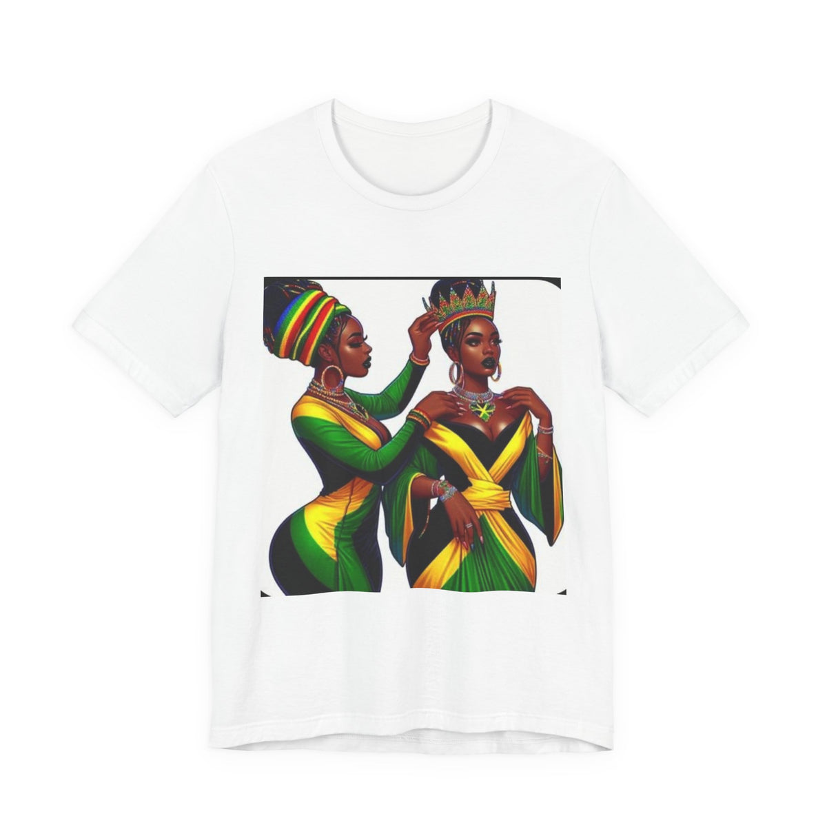 Queen Crown T-Shirt — Black Royalty Afrocentric Art Tee