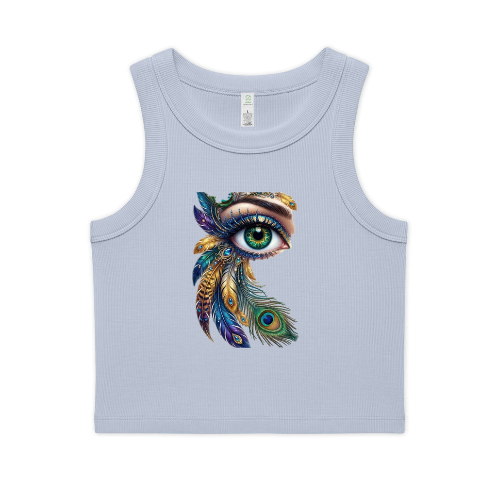 Peacock Eye Rib Crop Tank
