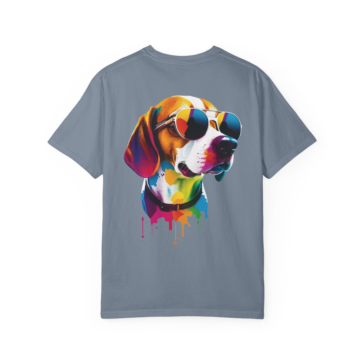 Colorful Dog With Sunglasses T-Shirt — Vibrant Beagle Art Tee