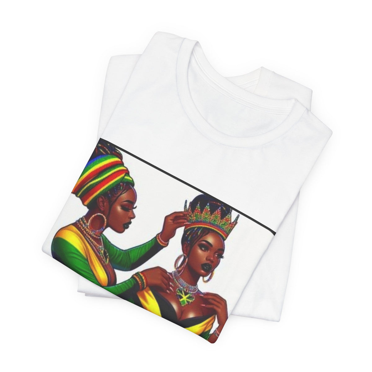 Queen Crown T-Shirt — Black Royalty Afrocentric Art Tee