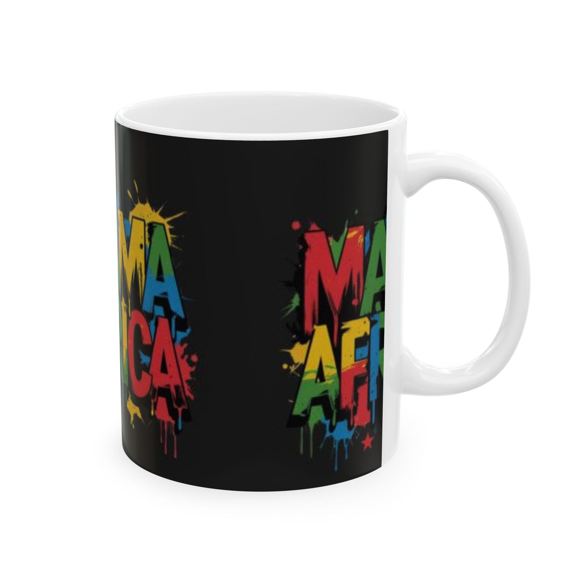 Mama Africa Ceramic Mug — Colorful Afrocentric Pride Coffee Cup (11oz & 15oz)