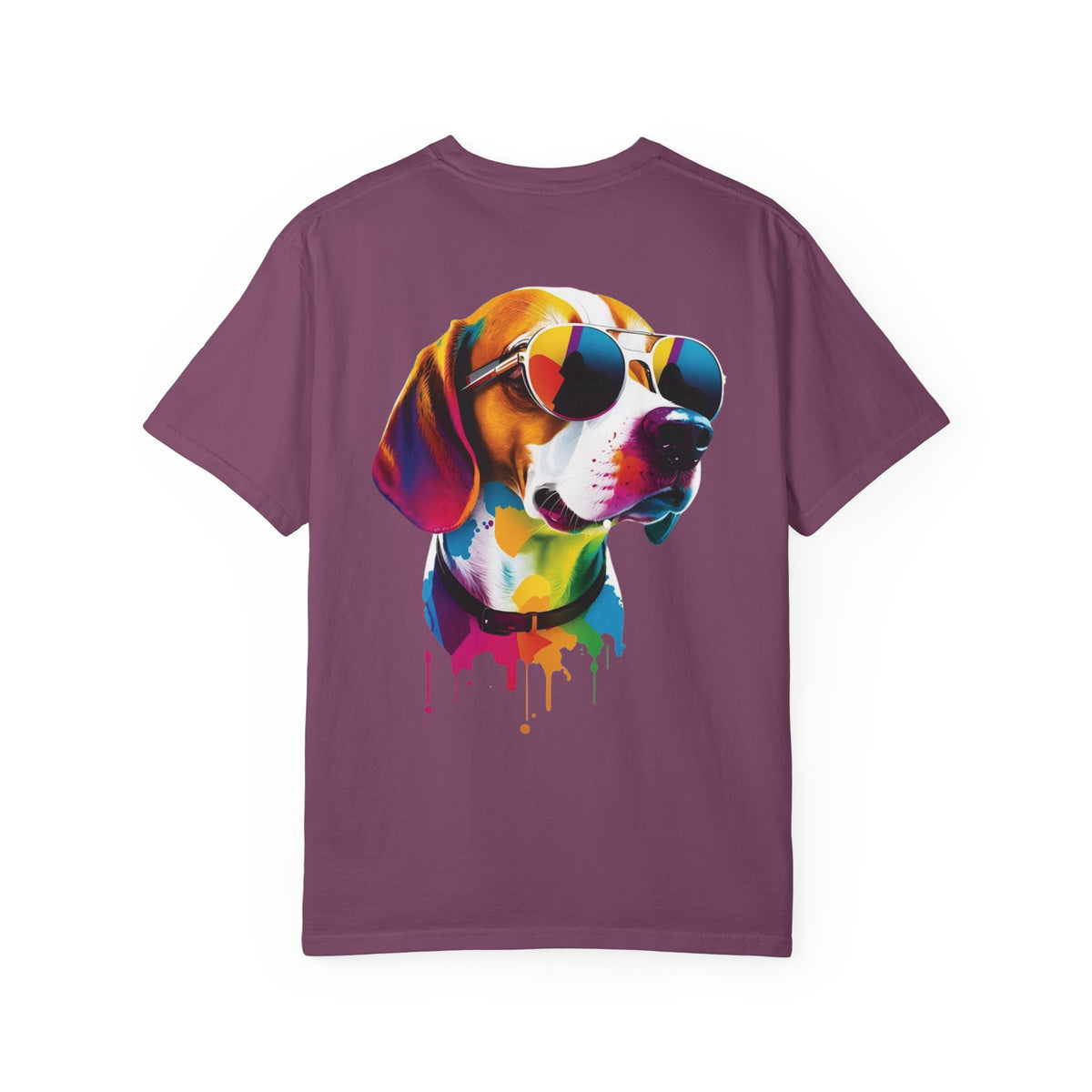 Colorful Dog With Sunglasses T-Shirt — Vibrant Beagle Art Tee