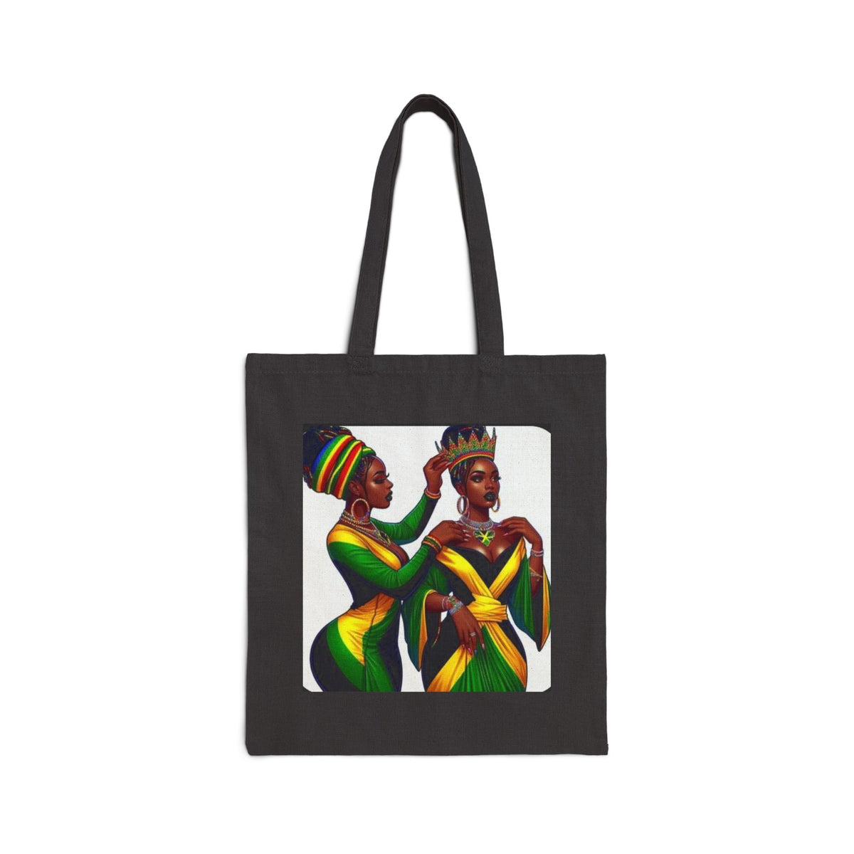 Canvas Tote Bag — African Queens Illustration, Sisterhood & Crowned Beauty Tote