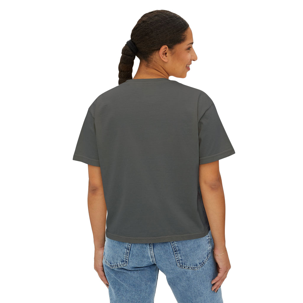 One Degree Hotter Graduation Boxy Tee — Women's Grad Cap & Diploma Celebration Shirt